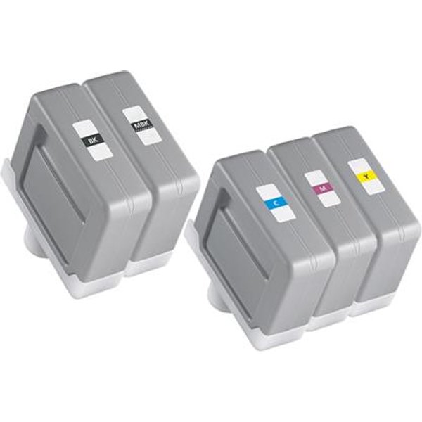 Compatible Canon PFI-307BK/MBK/C/M/Y Full Set Inkjet Cartridges (5 Pack) Multipack