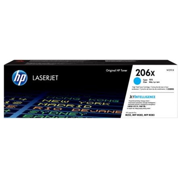 HP 206X (W2111X) Cyan Original High Capacity Toner Cartridge