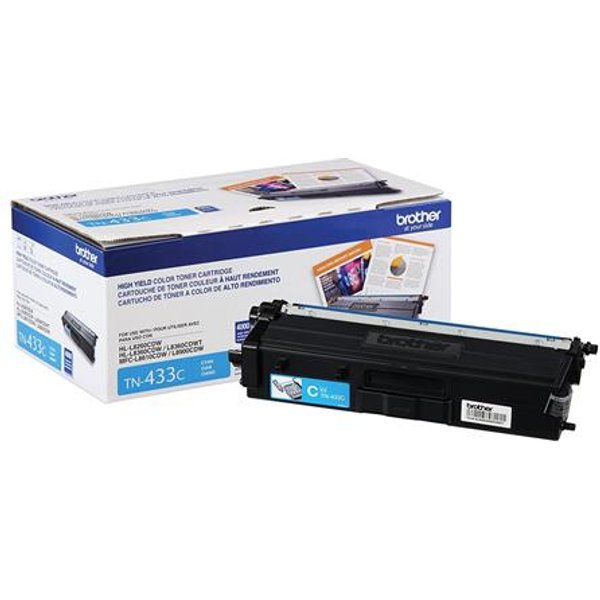 Brother TN433C Cyan Original High Capacity Toner Cartridge