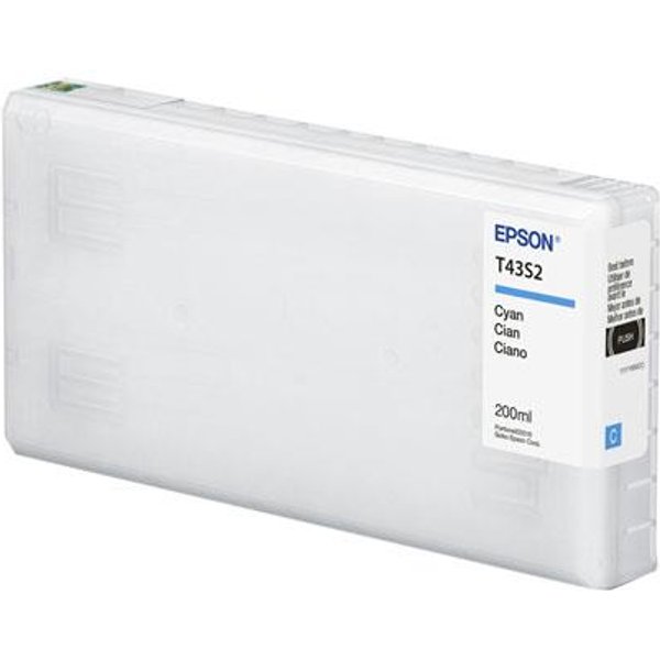 Epson T43S (T43S220) Cyan Original UltraChrome D6r-S Ink Cartridge (200ml)