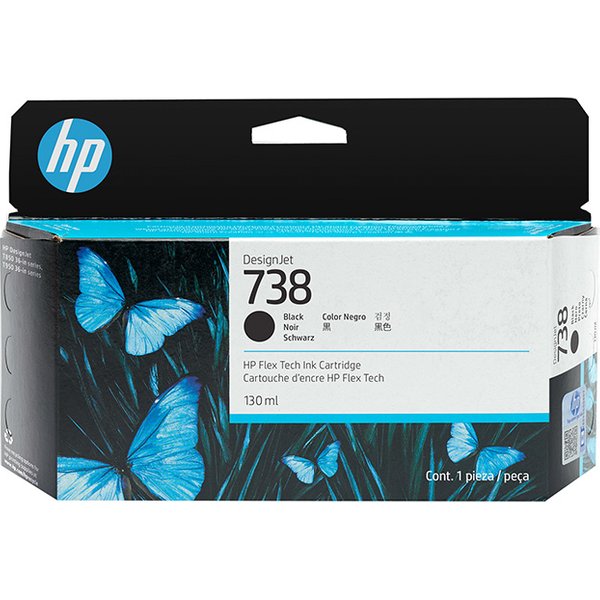 HP 738 (498N4A) Black Original Standard Yield Ink Cartridge