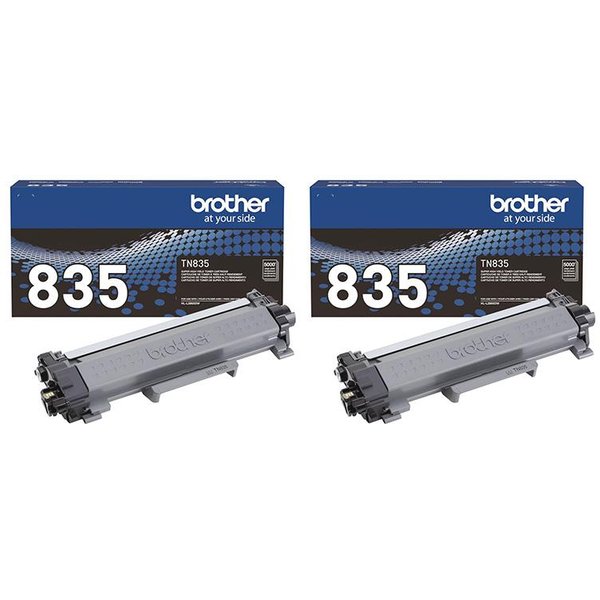 Brother TN835 Black Original Super High Yield Toner Cartridge Twin Pack (2 Pack)