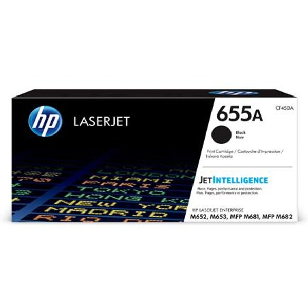 HP 655A (CF450A) Black Original Standard Capacity Toner Cartridge