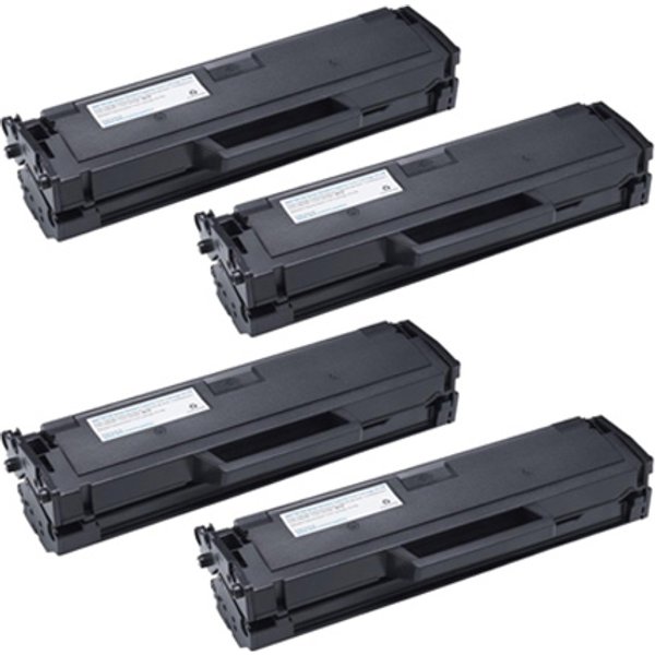 Compatible Dell 330-7335 (HF44N) Toner Cartridges (4 Pack) Quad Pack Black