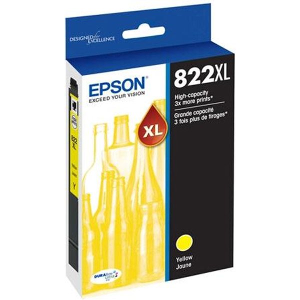 Epson T822XL (T822XL420) Yellow Original High Yield Ink Cartridge