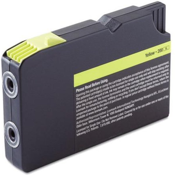 Compatible Lexmark No.200XL High Yield Ink Cartridge (Replaces Lexmark 14L0200) Yellow