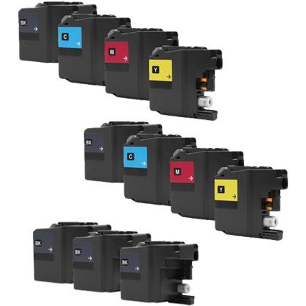 Compatible Brother LC20EBK 2 Full Sets + 3 EXTRA Black Ink Cartridges (11 Pack) Multipack
