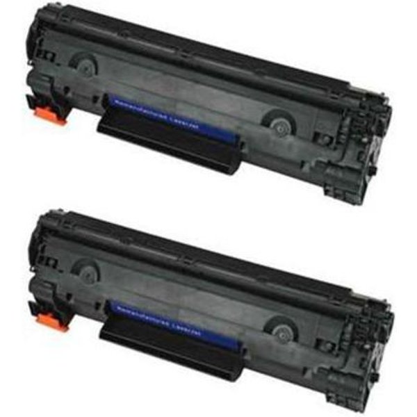 Compatible HP CE285A Black Toner Cartridges (2 Pack) Twin Pack