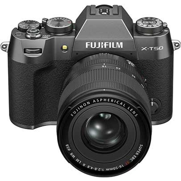 Fujifilm X-T50 with XF 16-50mm F2.8-4.8 R LM Kit - Charcoal Silver