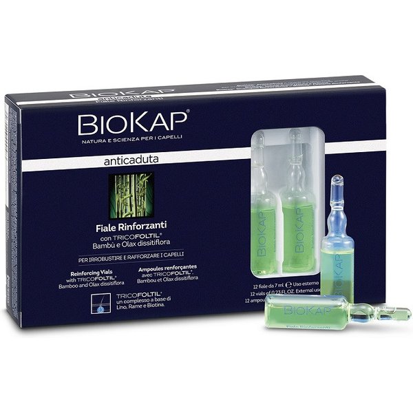 Biokap fiale rinforzanti anticaduta con tricoltil 12 pezzi da 7 ml new
