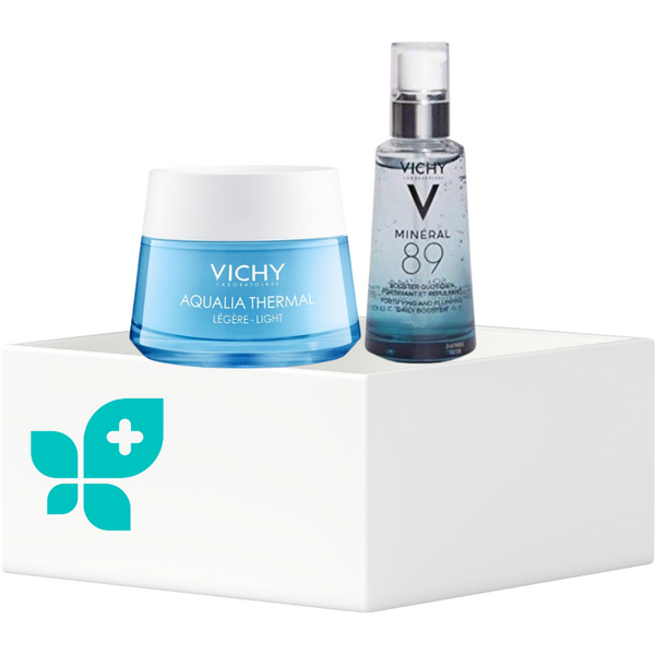 Vichy crema leggera viso 50ml + mineral 89 acqua termale 50ml