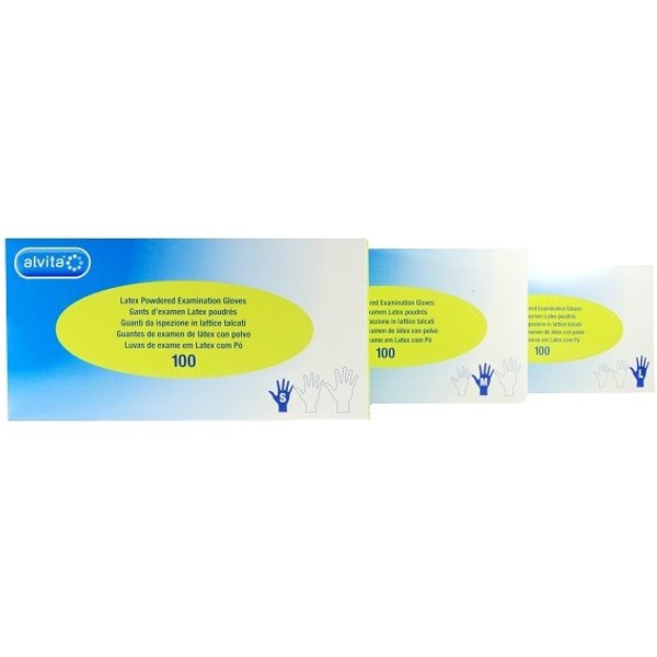 Alvita guanti lattice s 100pz
