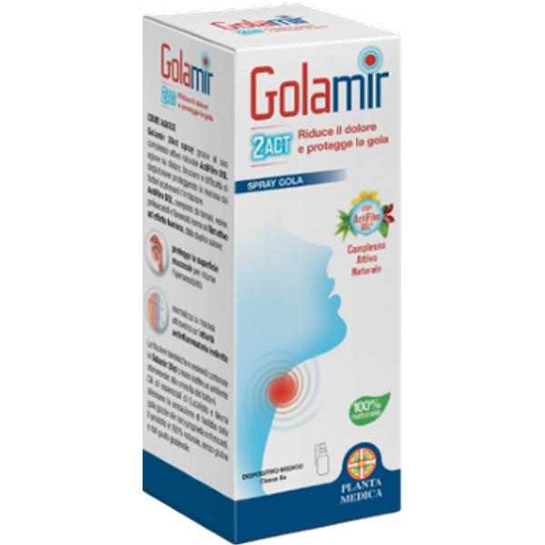 Golamir 2Act spray gola per ridurre il dolore e proteggere la gola 30ml