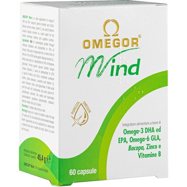 Omegor Mind - Integratore per la Salute Mentale, 60 Capsule Molli
