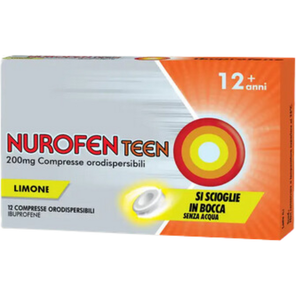 Nurofenteen 12 Compresse Orodispersibili 200mg gusto limone