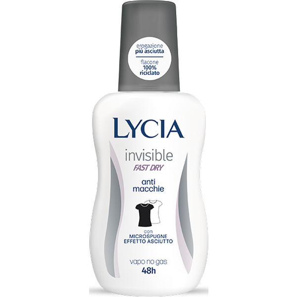 Lycia Invisible Fast Dry vapo no gas deodorante anti macchie 75ml
