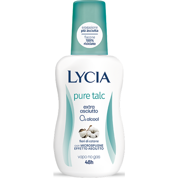 Lycia Pure Talc vapo no gas 48h extra asciutto Talco e Fiori di cotone 75ml