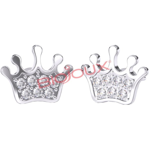 Bjt705 orecchini baby crown ss