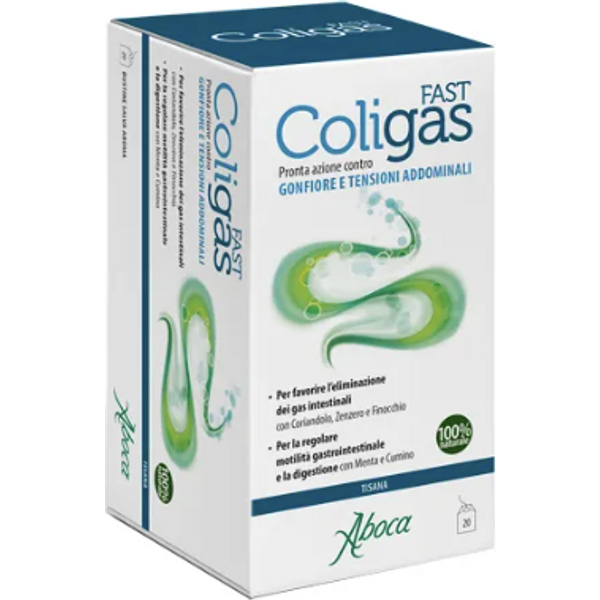 Coligas Fast tisana contro gonfiori e tensioni addominali 20 filtri