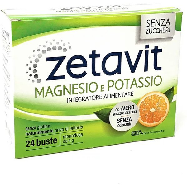 Zetavit magnesio e potassio senza zuccheri 24 bustine