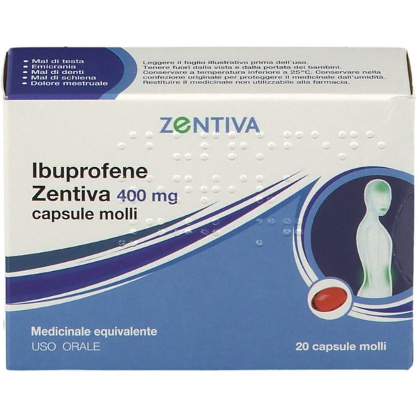 Zentiva Ibuprofene 400mg 20 capsule molli