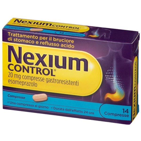 Nexium control 14 compresse gastroresistenti 20mg