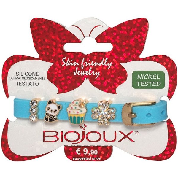 Bjb018 bracciale sil l/blu gp