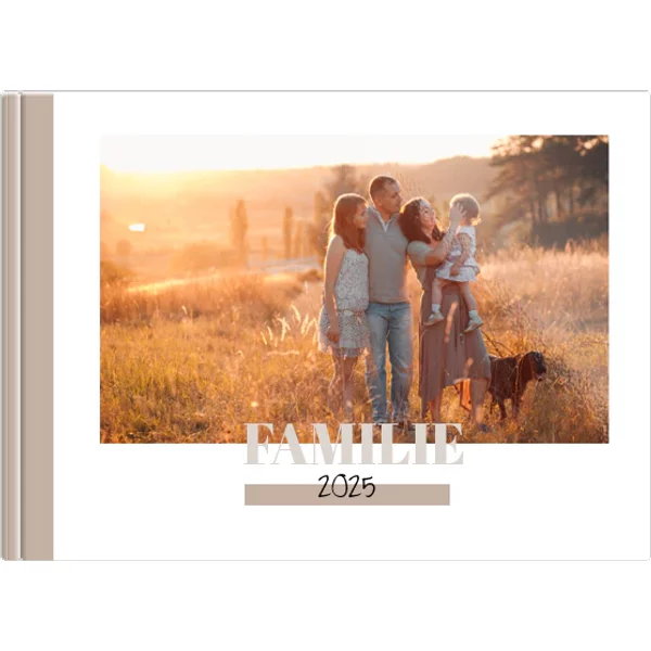 Echtfotobuch 20x15 Querformat - Familienerinnerungen – beige