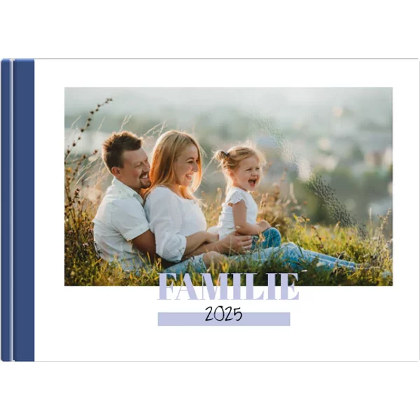 Echtfotobuch 20x15 Querformat - Familienerinnerungen – dunkelblau