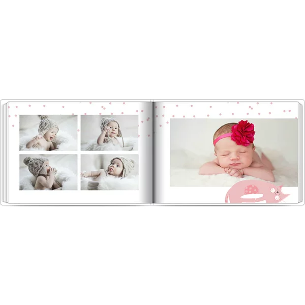 Layflat-Fotobuch mit Stoffeinband - A4 Querformat glänzend - Kätzchen