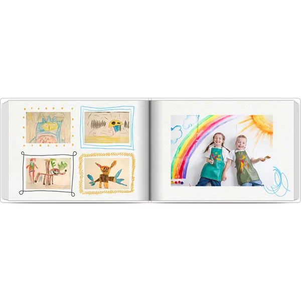 Layflat-Fotobuch mit Stoffeinband - A4 Querformat glänzend - Kleiner Künstler
