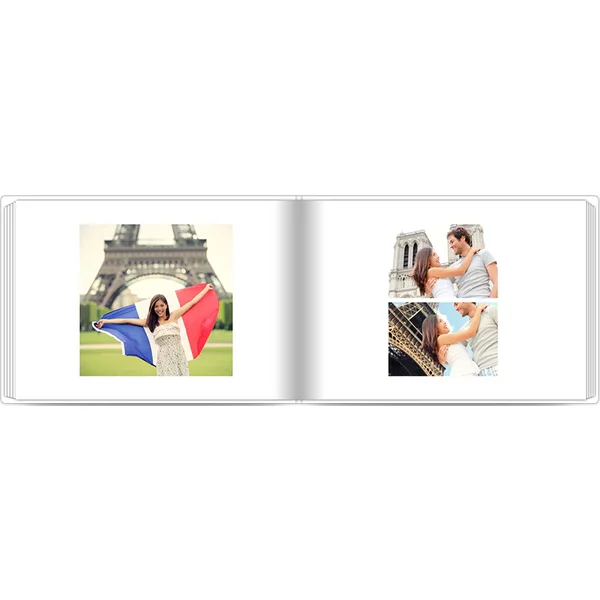 Fotobuch mit Stoffeinband A4 Querformat - Ferien im Minimalstil - Frankreich