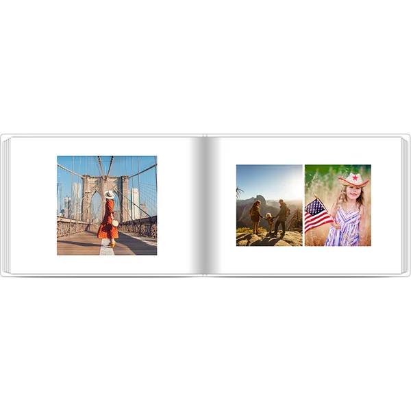 Layflat-Fotobuch mit Stoffeinband - A4 Querformat glänzend - Ferien im Minimalstil - USA