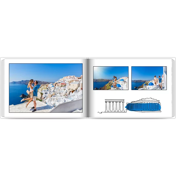 Fotobuch mit Stoffeinband A4 Querformat - Sommerferien - Griechenland