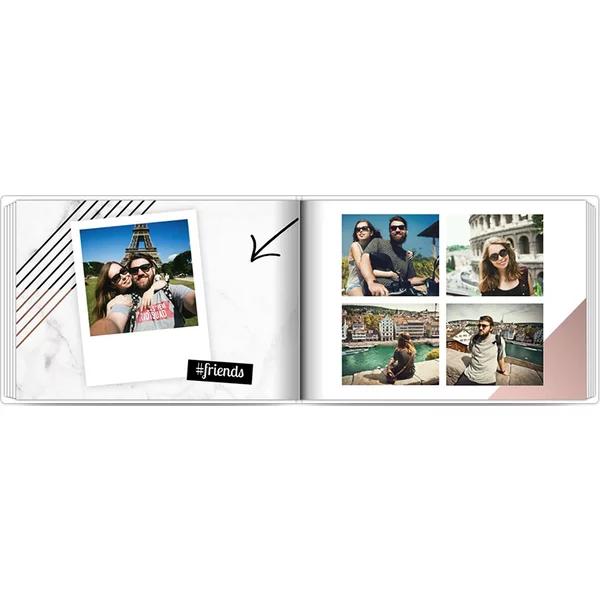 Fotobuch mit Stoffeinband A4 Querformat - Rautezeichen