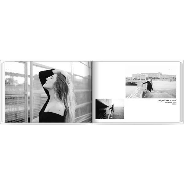 Layflat-Fotobuch mit Stoffeinband - A4 Querformat matt - Model Portfolio