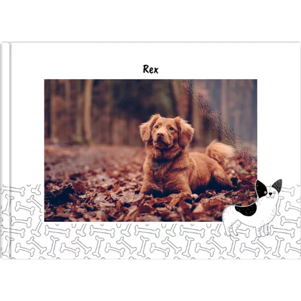 Layflat-Fotobuch A4 Querformat glänzend - Fotobuch mit Hunden