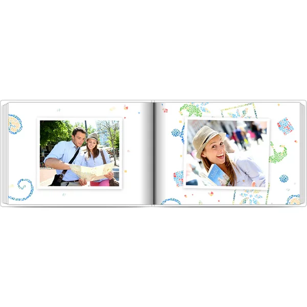 Fotobuch mit Stoffeinband A4 Querformat - Sonniges Mosaik