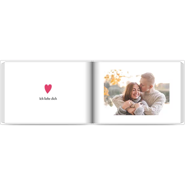 Layflat-Fotobuch mit Stoffeinband - A4 Querformat matt - Valentinstag - für ein paar Fotos
