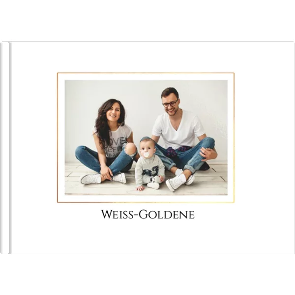 Fotobuch Classic A4 Querformat - Weiß-Goldene