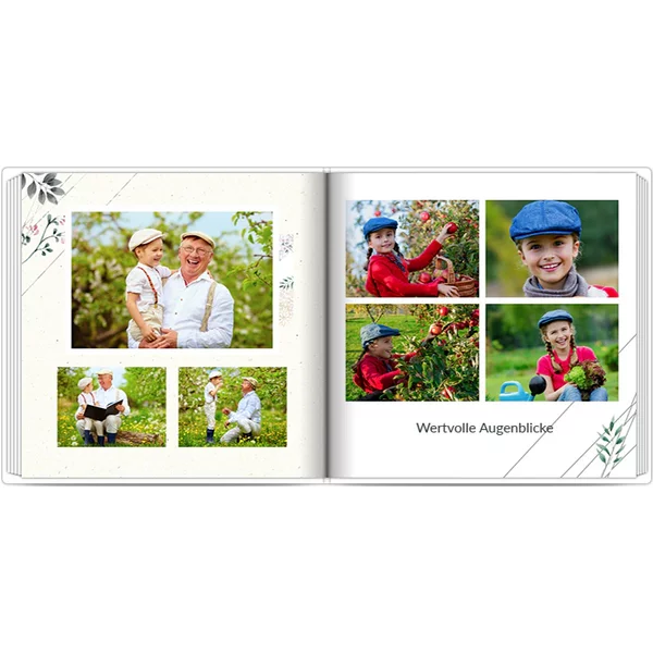 Layflat-Fotobuch mit Stoffeinband - 24x24 matt - Geschenk für Großeltern