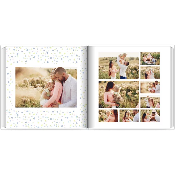 Fotobuch mit Stoffeinband 30x30 - Getupft
