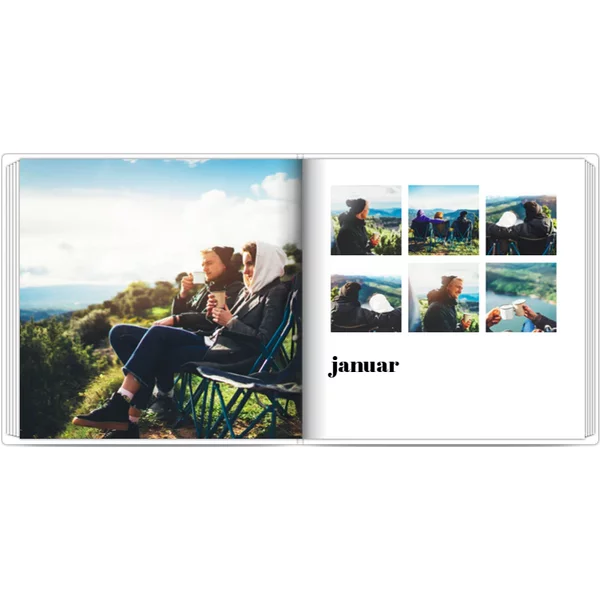 Fotobuch mit Stoffeinband 30x30 - Zusammenfassung des Jahres - minimalistischer Stil