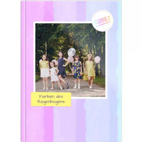 Layflat-Fotobuch A4 Hochformat matt - Farben des Regenbogens
