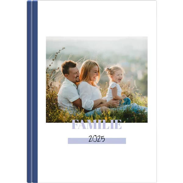 Layflat-Fotobuch A4 Hochformat glänzend - Familienerinnerungen – dunkelblau