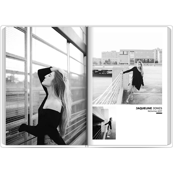 Fotobuch mit Stoffeinband A4 Hochformat - Model Portfolio