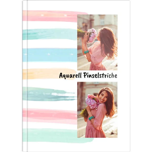 Fotobuch Classic A4 Hochformat - Aquarell Pinselstriche