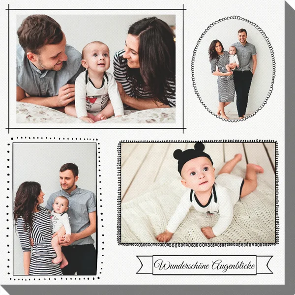 Personalisierte Fotoleinwand 50x50 cm - Familienfotografie