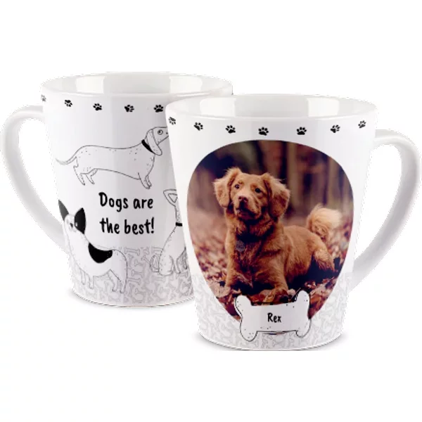 Personalisierte Fototasse Latte - Fototasse mit Hunden
