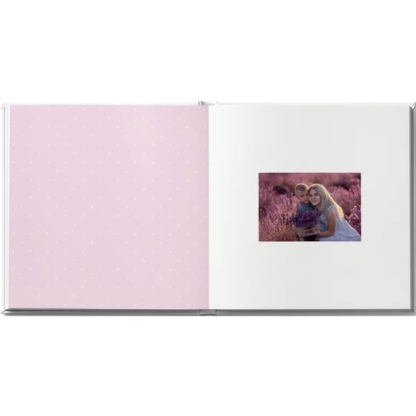 Fotobuch mit Stoffeinband 24x24 - Pastellgeschichten – Familienausflug